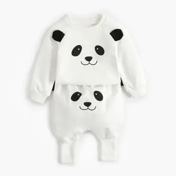 Baby girl obleke, bombaž otroška bo ustrezala živali vzorec baby boy oblačila novorojenčka oblačila pulover + hlače obleko, dvodelno,