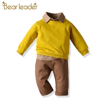 Medved, Vodja 2021 Nove Jesensko Otroci Fantje Kompleti Oblačil Fant Priložnostne Obleke Otrok Pletene Obleke Otroška Moda Kostume Mehko Obleke