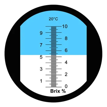 0-10% Brix Refraktometer z ATC Nizko-Zgoščeni Vsebnostjo Sladkorja Rešitve Natančnost 0.1% Sintetična Strojna Hladila Javor