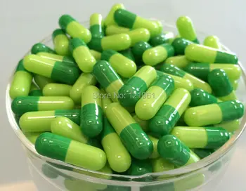 1# 1,000 kos,zelena-svetlo zelena, prazne capsuls,težko želatina prazne kapsule velikosti 1!(združeni ali seperated kapsule na voljo!)