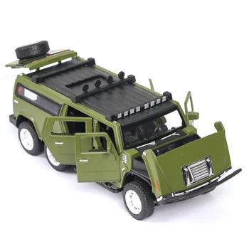 1:32 Visoka simulacije Hummer Podaljšali Modela Avtomobila Z Zvokom lahke Zlitine Igrača Avto Diecast Igrača Vozila Otrok Igrače Božična Darila