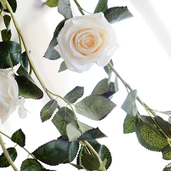 1,8 m Umetne Svile Avstralija Rose Cvet vinske Trte Rose Rattan DIY Poroko Ozadju Dekoracijo Doma Stranka Dekor Ponaredek Cvetje