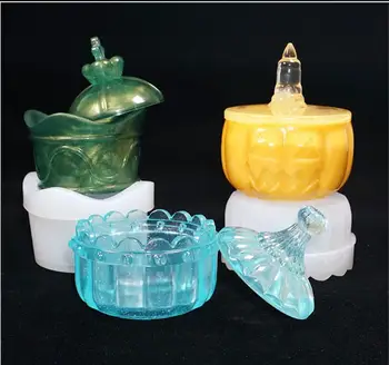 1 Nastavite Posodo Plesni 3D Kristalno Jajce Shranjevanje Svinčnik Polje Plesni Expoxy Plesni Okrasni Nakit Smolo Kalupov za Nakit, Izdelava Orodje
