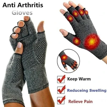 1 Parov Zimskih Artritis Rokavice za Zaslon na Dotik Rokavice Proti Artritis Zdravljenje Stiskanje Rokavice in Bolečine Bolečine Skupno Olajšave Toplo