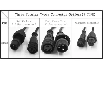 10 parov/lot 3 jedro T tip(3-2-3) ČRNA nepremočljiva splitter(v sredini je 2core),za 13,5 mm/18,5 mm/xconnect priključek