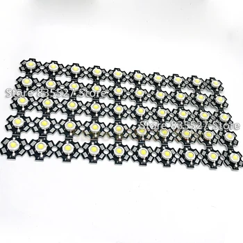 100 kozarcev 3W Cool bela LED (light-emitting diode hladilno telo iz Aluminija Znanja PCB Board Substrat 20 mm Deli/Svetilka/podaljšana osvetlitev (Bulb Pozornosti