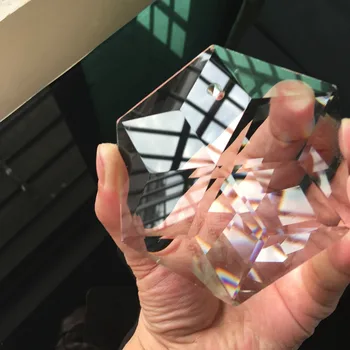 100 mm Steklene Kristalni Lestenec Obesek Obrti, Umetnosti Hexagram Prizmo Suncatcher Viseči Okras Fengshui Xms