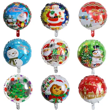 10pcs 18 inch Vesel Božič Santa Claus Snežaka Baloni Božič, Novo Leto Stranka Napihljivi Zračni Balon na Helij Dobave Balaos