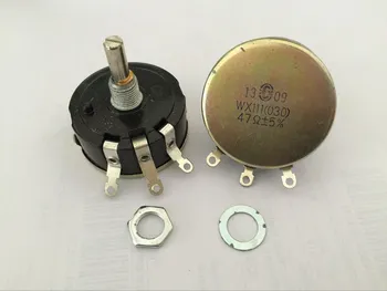 10PCS 3W WX111(030) 47Ohm-47K Odpornost Električne Wirewound Potenciometer