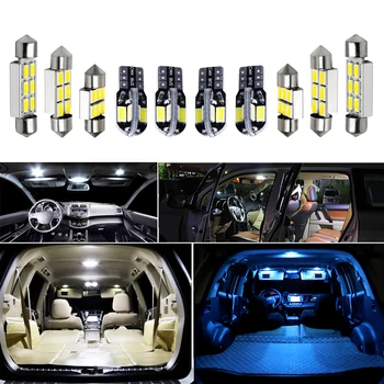 10Pcs Bela Canbus LED Žarnica Avto Žarnice Notranjost Paket Komplet Za 2011-2017 Lexus CT200h Zemljevid Dome Trunk Ploščo Svetlobe