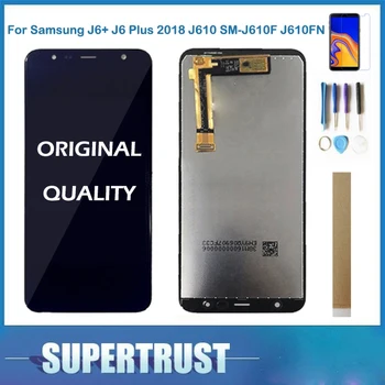 10PCS/LotFor Samsung Galaxy J4+ 2018 J4 Plus J415 J415F J410 J6 Prime J6 Plus 2018 J610 LCD-Zaslon na Dotik Zaslon Senzor Z Kit