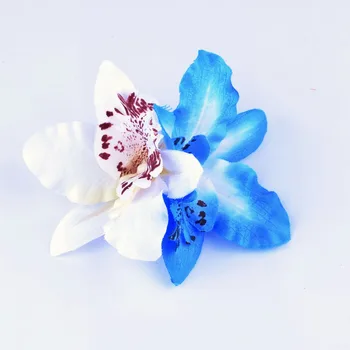 10pcs Ročno Tajska Orhideja Ponaredek Cvet sponke za Lase, za Lase Pribor DIY Boho Poroka Poročni Lasnice Barrettes Headdress