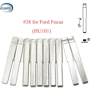10pcs/veliko, Upravljalniki Flip Rezilo 38# za KD Daljinski Ključ, HU101 Rezilo za Ford Focus Mondeo CMAX FIESTA GALAXY