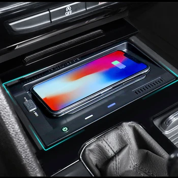 10w avto QI brezžično polnjenje telefona polnilnik brezžični mobilni polnilnik hitro polnjenje tablice dodatki za VW Teramont 2017 2018