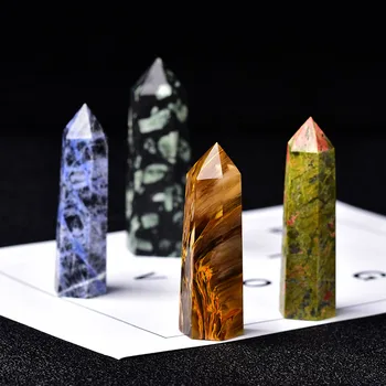 11 Barvo Naravnega Kamna Kristalno Točke Palico Quartz Zdravilne Mineralne Energije Rude Gemstone Handwork Plovila, Za Dekoracijo Doma DIY Gifi