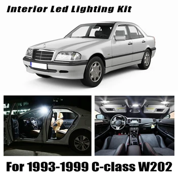 11pcs Napak Notranjosti LED zemljevid dome Luči Komplet Za 1993-1999 Mercedes Benz C W202 razred C220 C230 C280 C36 AMG