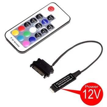 12V RGB Control Kit, Daljinski upravljalnik, SATA Power, Več Dinamičen Način & Statične Barve, Dihanje Razsvetljavo