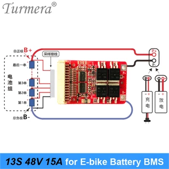 13S 48V 15A 18650 Baterija Litij-Protection Board BMS za E-kolo Pattery Pack 46.8 V 54.6 V 13S Uporaba Baterije