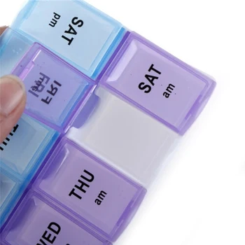 14 Omrežij, 7 Dni Tedensko Tabletke Primeru Medicine Tablet Razpršilnik Organizator Pill Box Razdelilniki Nakit Škatla Za Shranjevanje S Posnetka Pokrovi