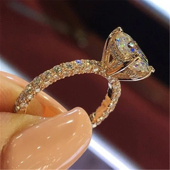14K Zlato Diamantni Prstan Ovalne Gemstone Bizuteria Poroko Diamante Nakit 14k Anillos De Diamante Bizuteria Obroč za Ženske Gemstone
