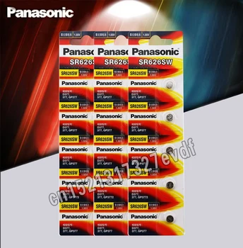 15pcs Panasonic Original SR626SW Gumb Celice Watch Kovanec Baterije G4 377A 377 LR626 SR626SW SR66 LR66 Srebro Oksidne Akumulatorji