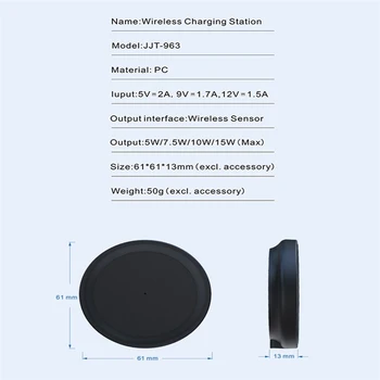 15W Magnetni Brezžični Polnilnik Za iPhone 12 12Pro Max Namizju Hitro Polnjenje Tipke Za Samsung Xiaomi Huawei Desk Brezžični Polnilnik