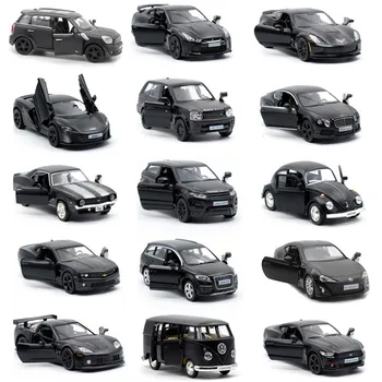 17 slog 1:36 zlitine matte black avtomobilov, model,simulacija kovin die-cast zbirka potegnite nazaj igrača avto model, brezplačna dostava