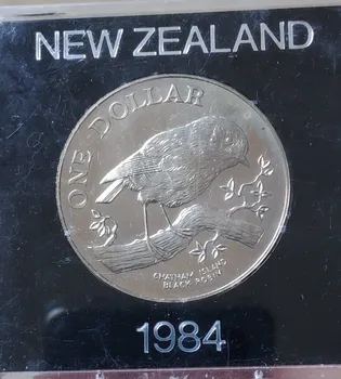 1984 Nova Zelandija 1 Dolar 38 mm Kovancev Stari Originalni Kovanec Zbirateljske Edition Realno Naključno Leto