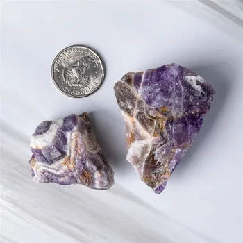 1box Ametist Chevron Naravni Kamni Vijolično Quartz Crystal Mineralnih Surovin Gemstone Zbirka Dom Dekor