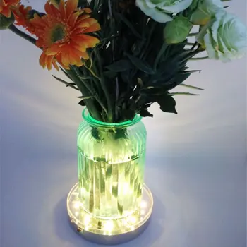 1PC 6inch LED Stekla Shisha Hookah vaza Svetlobe Znanja Polnilna Baterija Upravlja led luči z daljinskim upravljalnikom več barv