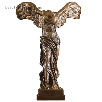 1Pcs Antični grški mitologiji boginja zmage kiparstvo kot znak mehko dekoracijo obrti doma bar, restavracija angel okraski