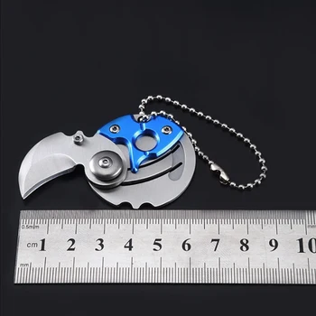 1pcs EOS Kovanca Pocket Keychain Nož Outdoor Camp Lov Folding Nož samoobrambe Mini Rezilo Keychain Preživetje Multi Taktično