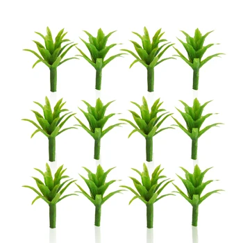 2 cm višina model zeleno travo grozd malih ABS plastika barva rastlin za diorama majhen vrt parkov pokrajino, zaradi česar