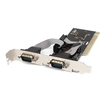 2 port PCI serijska RS232 DB9 vmesniško kartico krmilnik podporo - računalnik kartico black + srebrna