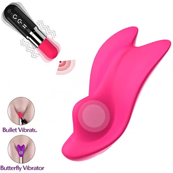 2 v 1 Daljinsko upravljanje Mini Modni Stimulacijo Klitorisa Vibracijske Hlačke Bullet Vibrator za ponovno Polnjenje Vagine, Klitoris Stimulatorjev