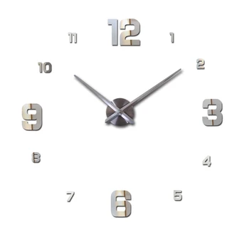 2019 brezplačna dostava nove pravi kovinski 3d diy akril ogledalo stenske ure watch ure doma dekoracijo sodobne iglo quartz nalepke