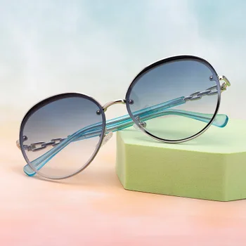 2020 Luksuzne blagovne Znamke Design Diamond podolgovat okrogla sončna Očala Modni Očala Ženske Krog Vintage sončna Očala Stranko Žensk ins Priljubljen