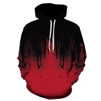 2020 Moda novo črnilo slikarstvo moški puloverji s kapuco 3D tiskanja priložnostne pisane kul hoodie moških harajuku ulične oversize majica Moški