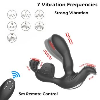 2020 Nov Brezžični Daljinski upravljalnik Vibrator za moške Prostate Massager Golicanje Udarila Vibracije Butt Plug Analni Seks Igrač Za Moške Gej