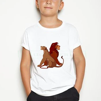 2020 otrok srčkan Simba risanka natisnjeni bombaža T-shirt dekle, fant smešno živali, otroška oblačila otrok poletje udobno t-shirt