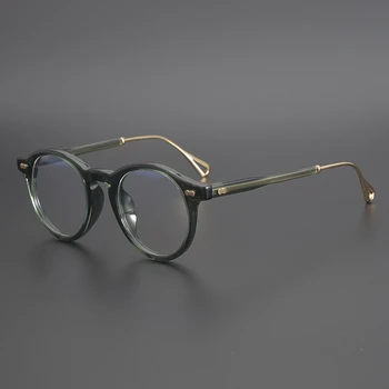 2020 poletje očala Miltzen TT kovinski acetat krog letnik očal okvir kratkovidnost moških in žensk retro optično branje eye glasses