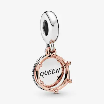 2020 Prodajo Pravi 925 Sterling Srebrna Kraljica & Kraljevski Kroni Visijo Kroglice Fit Original Pandora Zapestnice DIY Nakit Za Ženske