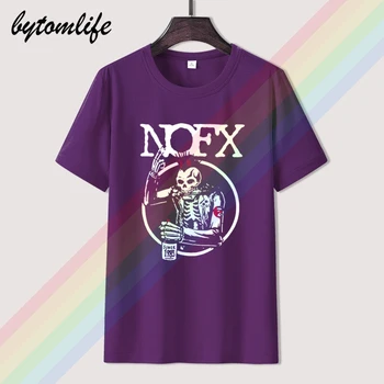 2020 Trending Tees Nofx Merch Klasičnih T-shirt za Moške Poletne Črno, Bombaž, Kratke Rokave Priljubljena Normalno Tee Majice, Vrhovi Tee