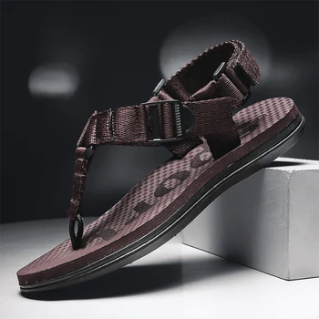 2020 Vroče Prodaje Vezavi Čevlji Patent Moški Zunanja uporaba Sandali Velikost 39 do 45 Barva Udoben Sponke Moški Flip Flops Sandalias Hombre