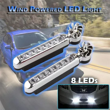 2021 1 Par Veter Pogon ( 2pc)LED Luči Veter Pogon 8 LED DRL Dnevnih Luči za Meglo Opozorilo Auto Glavo Svetilka Drop #0729