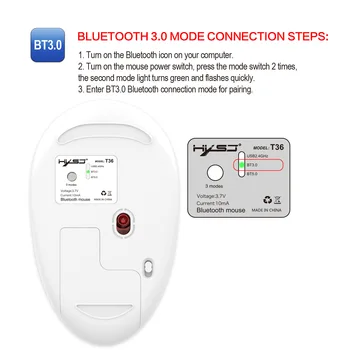 2021 Bluetooth 5.0/3.0 Brezžično Miško Tri Načinu Bluetooth, USB, Wireless Mouse Tiho Miši za Prenosni računalnik Mac Polnilna Miška