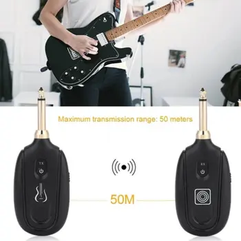 2021 NOVA Električna kitara brezžični mikrofon ABS vgrajena Polnilna Kitara Brezžični Sistem Oddajnik Sprejemnik 1 Komplet