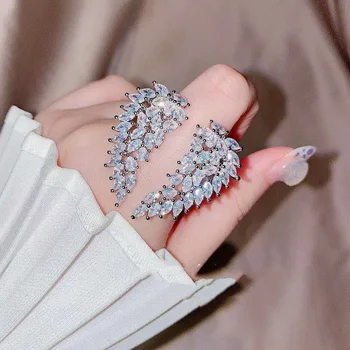 2021 nove modne Krila Angelov 925 sterling srebrni modni prstan za ženske dekle stranka darilo nakit trgovini R5917