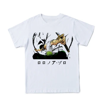 2021 Novo 3D majice Otroci Poletje Enem Kosu Japonski Anime Zorro otroška T-Shirt O-Vratu, Kratka Sleeved Moda Priložnostne Vrh
