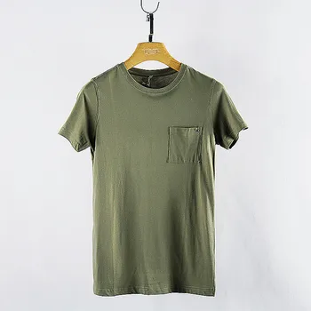 2021 T-shirt multi-barvni bombaž Proti-vrat, visoko udobje Moške
